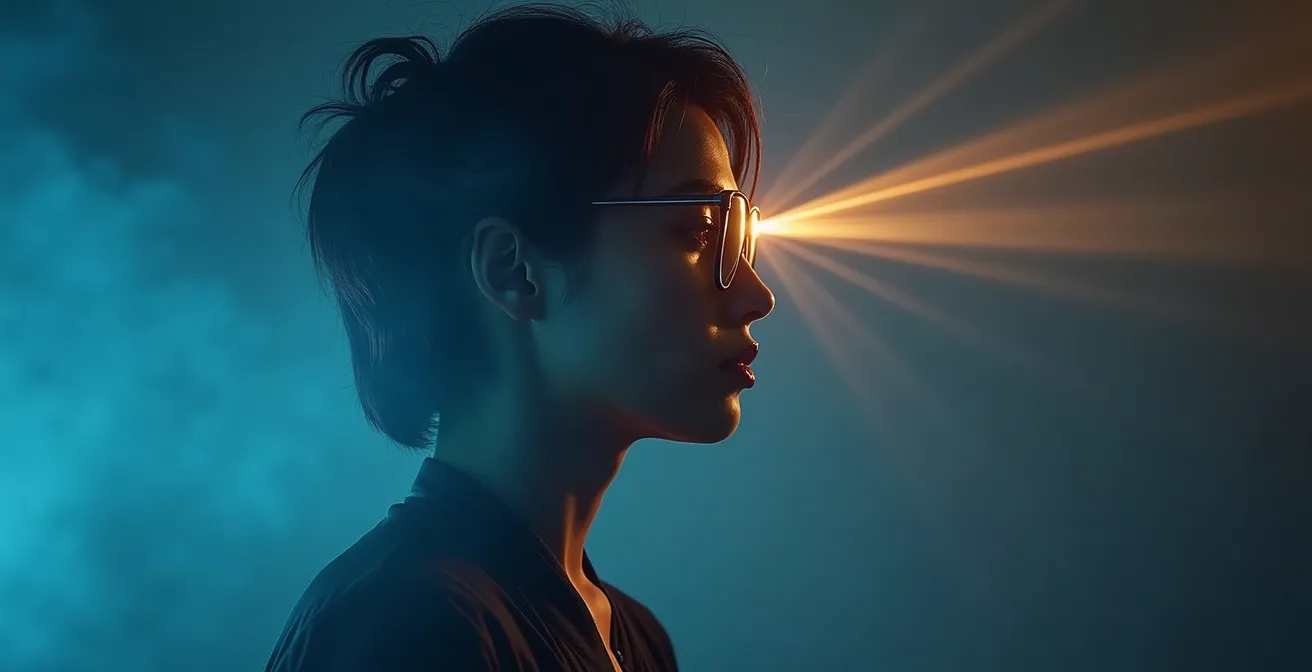 Comparaison angle de protection latérale entre Wayfarer et Aviator sur profil humain